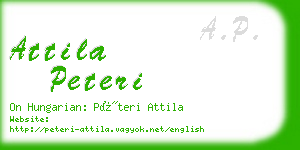 attila peteri business card